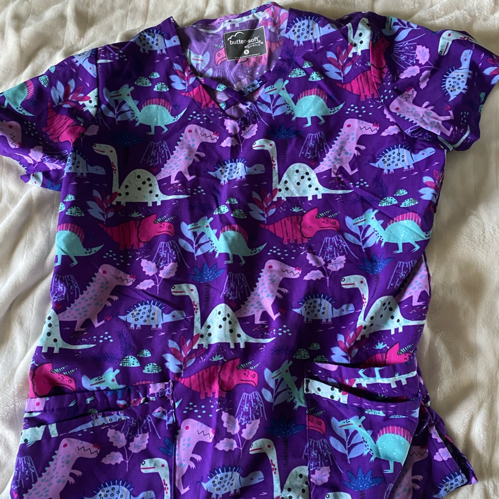 Super Soft Dinosaur Scrub top